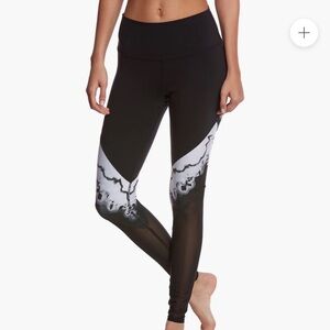 Alo Yoga High Waist Verse Yoga Black White Sheer Leggings XS